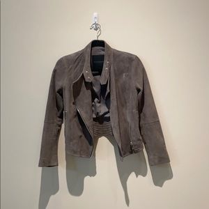Club Monaco Suede Motorcycle Jacket